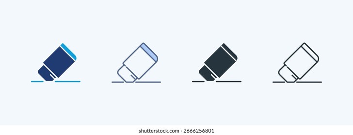 Eraser Multiple Style Icon Collection