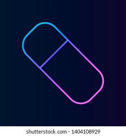 eraser nolan icon. Simple thin line, outline vector of Education icons for UI and UX, website or mobile application on dark blue gradient background
