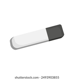 Eraser on isolated white background.Stationery school supplies.Vector.