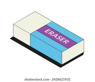  An eraser on white background