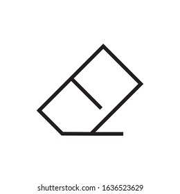 Eraser outline icon vector design template
