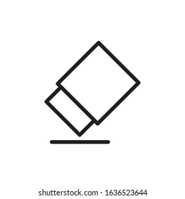 Eraser outline icon vector design template