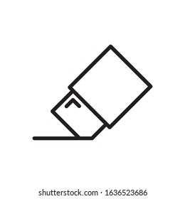 Eraser outline icon vector design template