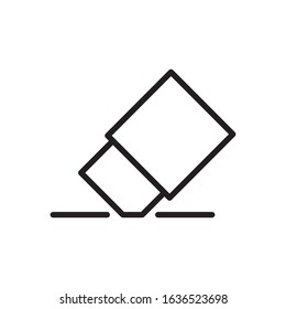 Eraser outline icon vector design template