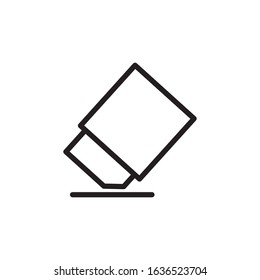 Eraser outline icon vector design template
