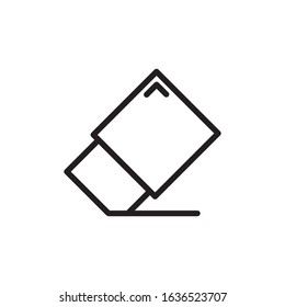 Eraser outline icon vector design template