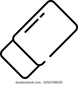 Eraser outline icon vector illustration