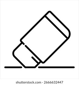 Ilustración vectorial de icono de contorno de borrador