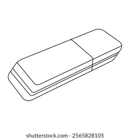 Eraser for pen and pencil [School supplies illustration]