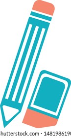 eraser pencil trendy icon on white background for web graphic
