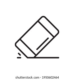 Eraser pencils vector outline icon style illustration. EPS 10 file