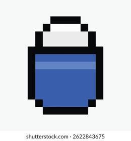 ilustração vetorial do ícone da arte com pixels da borracha.