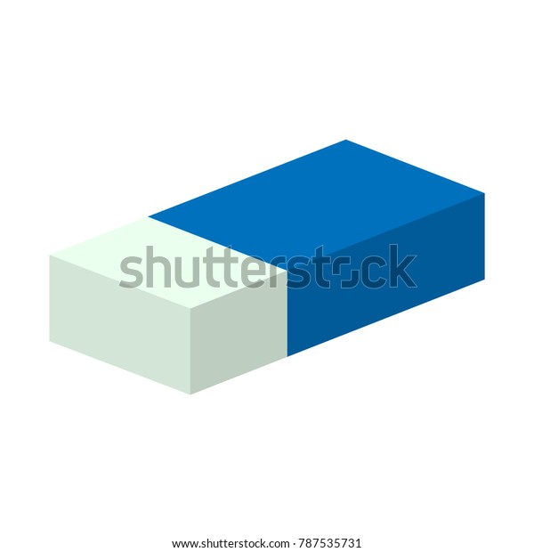 Eraser Rubber Blue Paper Stock Vector (Royalty Free) 787535731