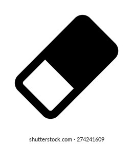 Eraser or rubber eraser flat vector icon for apps and websites