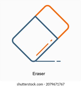 Eraser or Rubber Icon Concept