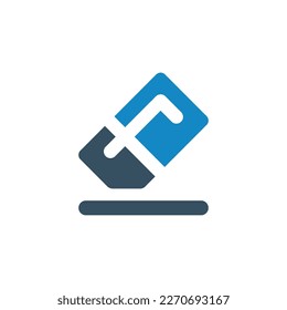 ilustración de vector de icono de goma de borradores