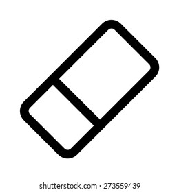 Eraser or rubber eraser line art vector icon for apps and websites