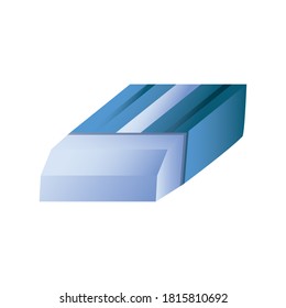 Radiergummi auf weißem Hintergrund, Vektorgrafik-Design