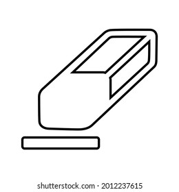 Radiergummi, Gummi Umriss Symbol. Line Art Vektor.