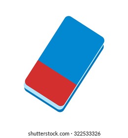 Eraser, rubber, pencil icon vector image.Can also be used for art and designing. Suitable for mobile apps, web apps and print media.