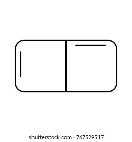 eraser rubber school stationery icon