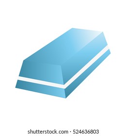eraser rubber tool icon vector illustration graphic design