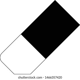 Eraser ,rubber vector icon on white background