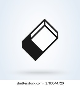 Eraser Rubber. vector Simple modern icon design illustration.