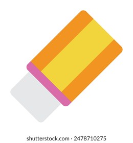 Eraser school education icon illustration