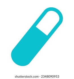 Eraser. School illustration in blue tones. Icon. Clipart. Isolated element.	 