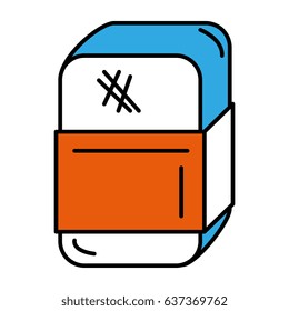 eraser school isolated icon