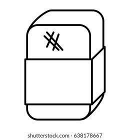 eraser school isolated icon