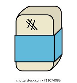 eraser school isolated icon