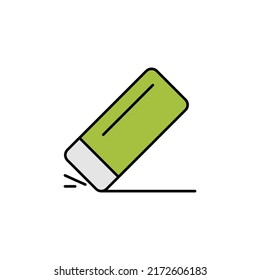 eraser, school line illustration. element of education illustration icons. Signs, symbols can be used for web, logo, mobile app, UI, UX