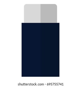 Eraser school and office supplies flat icon, vector sign, colorful pictogram isolated on white. Symbol, logo illustration. Flat style design