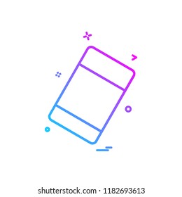 eraser school stationary icon vector design