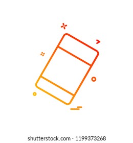 eraser school stationary icon vector design