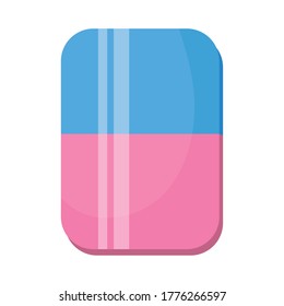 eraser school supply isolatd icon vector illustration design