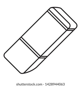 eraser school supply isolated icon