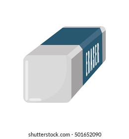 eraser school supply isolated icon vector illustration design