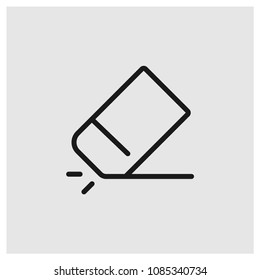 Eraser sign icon in trendy flat style isolated on grey background, modern symbol vector illustration for web
