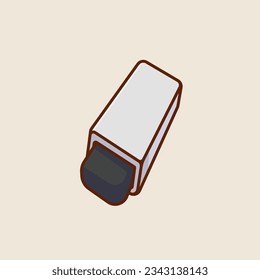 Eraser simple cartoon vector illustration education tools concept icon isolated