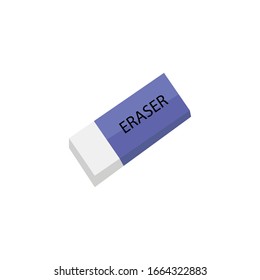 eraser simple clip art vector illustration