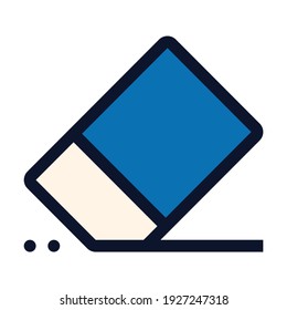 Eraser. Simple Vector Color Icon.