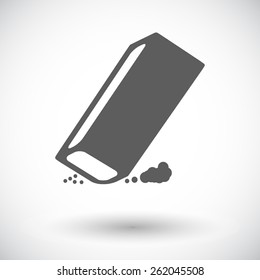 Eraser. Single flat icon on white background. Vector illustration.