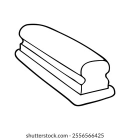 eraser sketch vector illustration,isolated on white background,top view