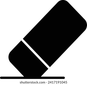 Eraser solid and glyph vector illustration