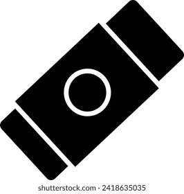 Eraser solid and glyph vector illustration