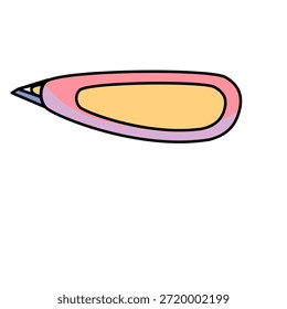 Eraser Stationery Flat Vector Illustration