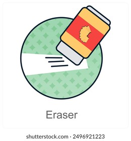 Borrador y concepto de icono de papelería